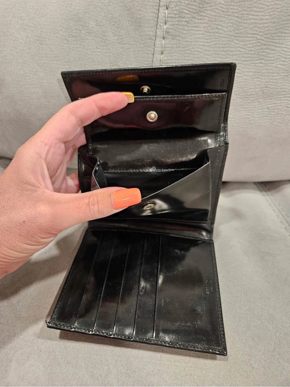 Vintage Prada Spazzolato  Leather compact wallet